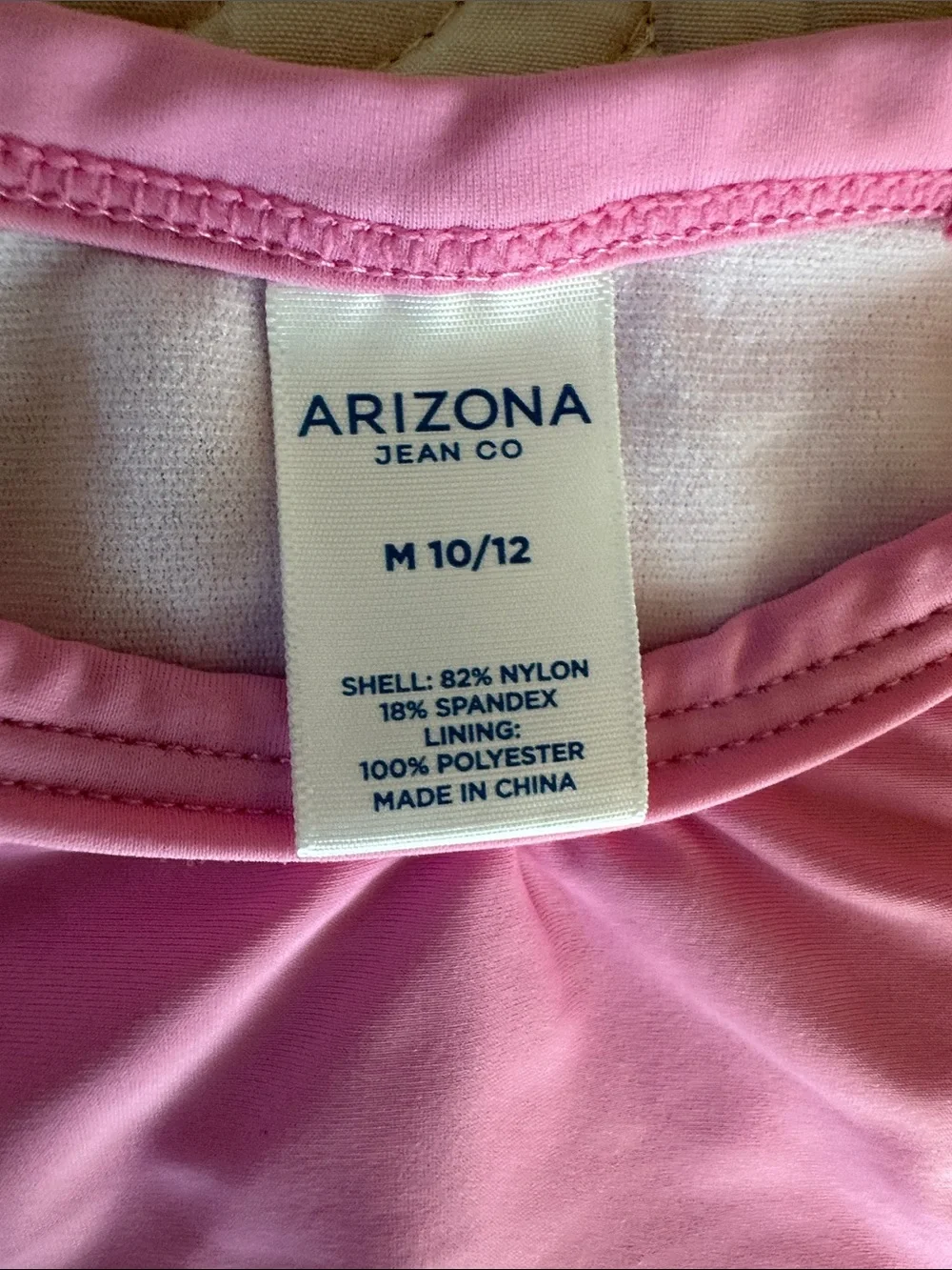 Arizona Jean Company Pink Tie-Dye Long Sleeve Rashguard Bikini Set